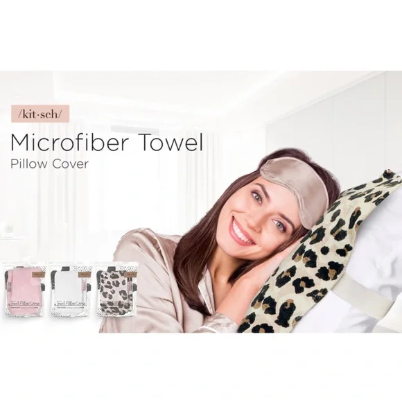 Wet Hair Kitsch Microfiber Towel Pillow Cover KITSCH Microfiber
